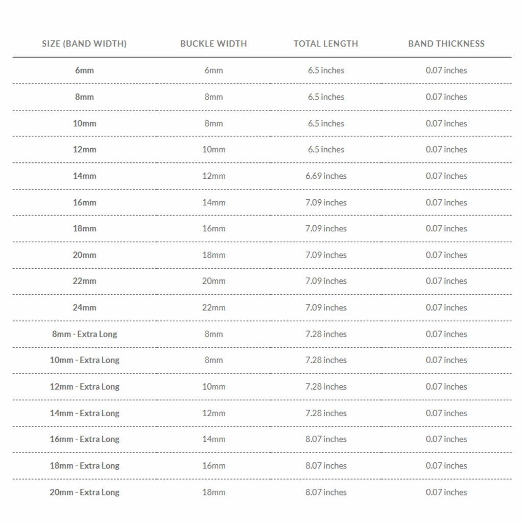 Bandini Leather Classic Watch Band, 10mm 12mm 14mm 16mm 18mm 20mm 22mm