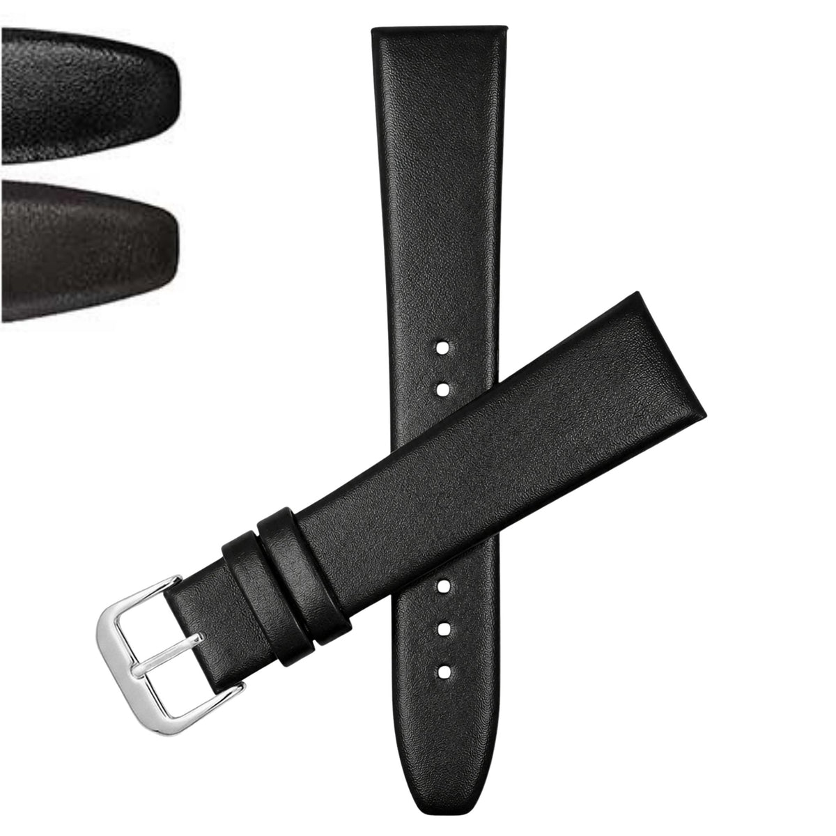 Bandini Leather Classic Watch Band, 10mm 12mm 14mm 16mm 18mm 20mm 22mm