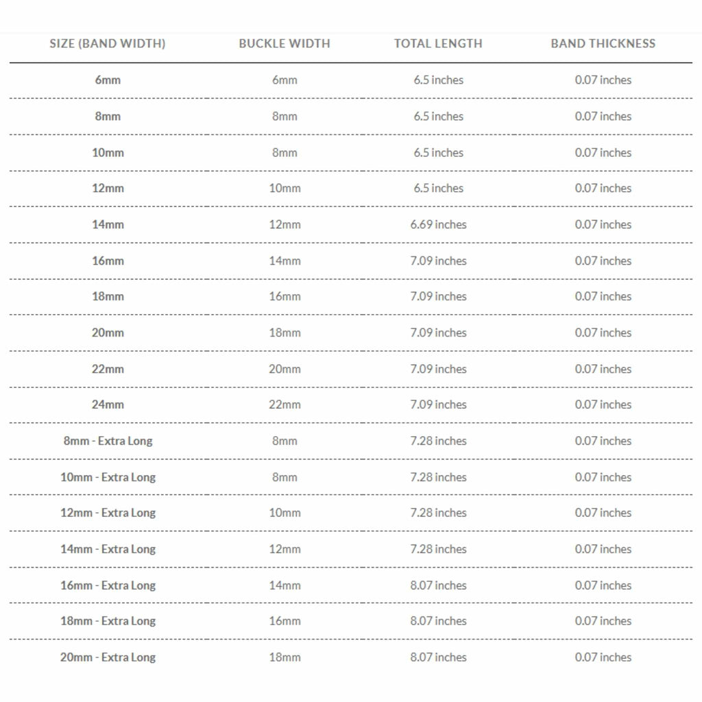 Bandini Thin Leather Classic Watch Band for Men, Women, 10mm to 24mm