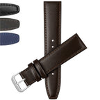 Bandini Thin Leather Classic Watch Band for Men, Women, 10mm to 24mm