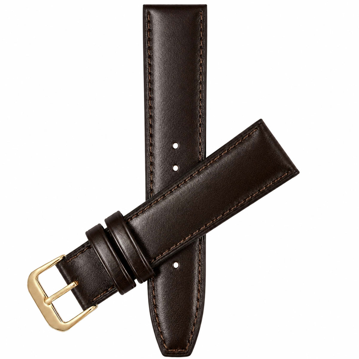 Bandini Thin Leather Classic Watch Band for Men, Women, 10mm to 24mm