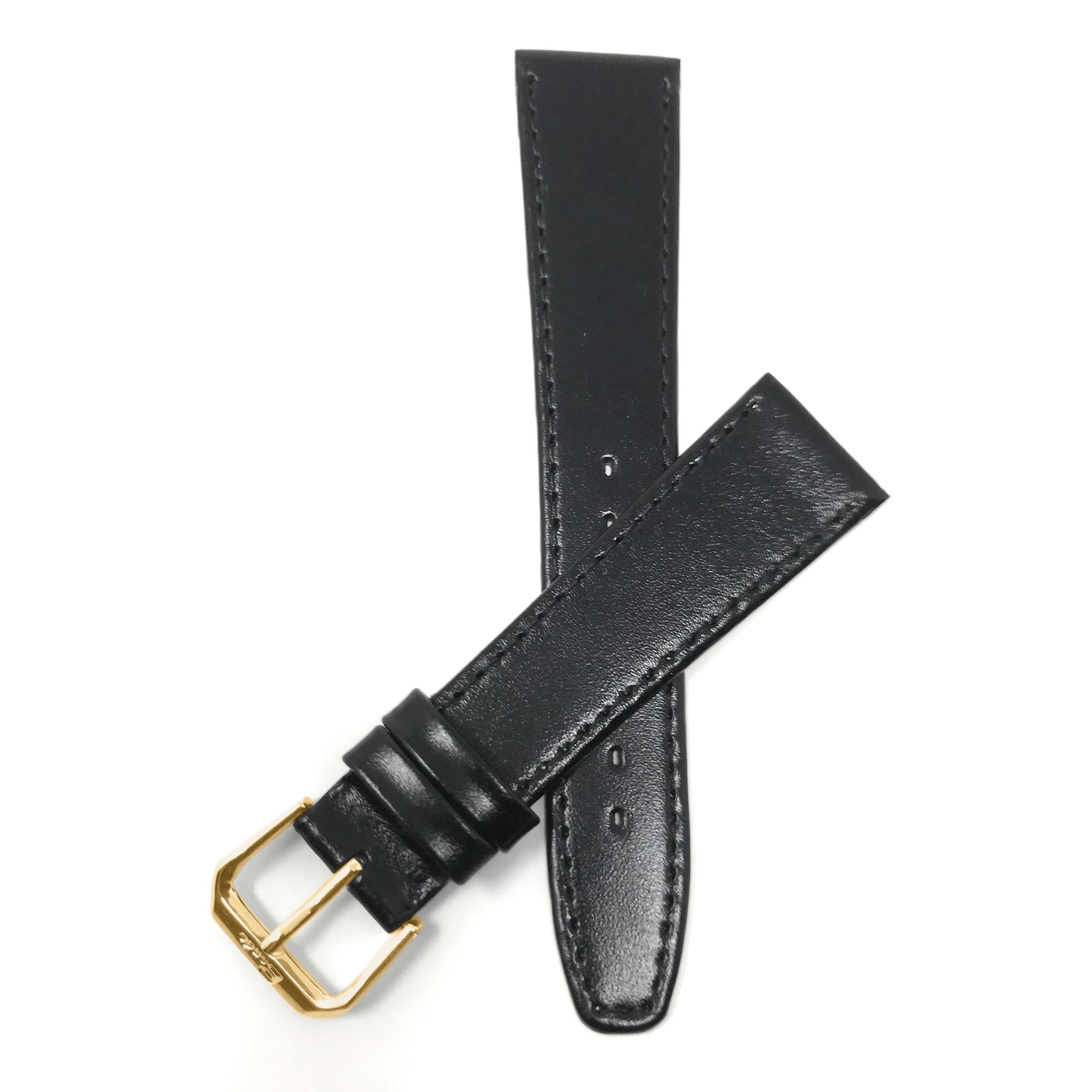 Bandini Thin Leather Classic Watch Band for Men, Women, 10mm to 24mm