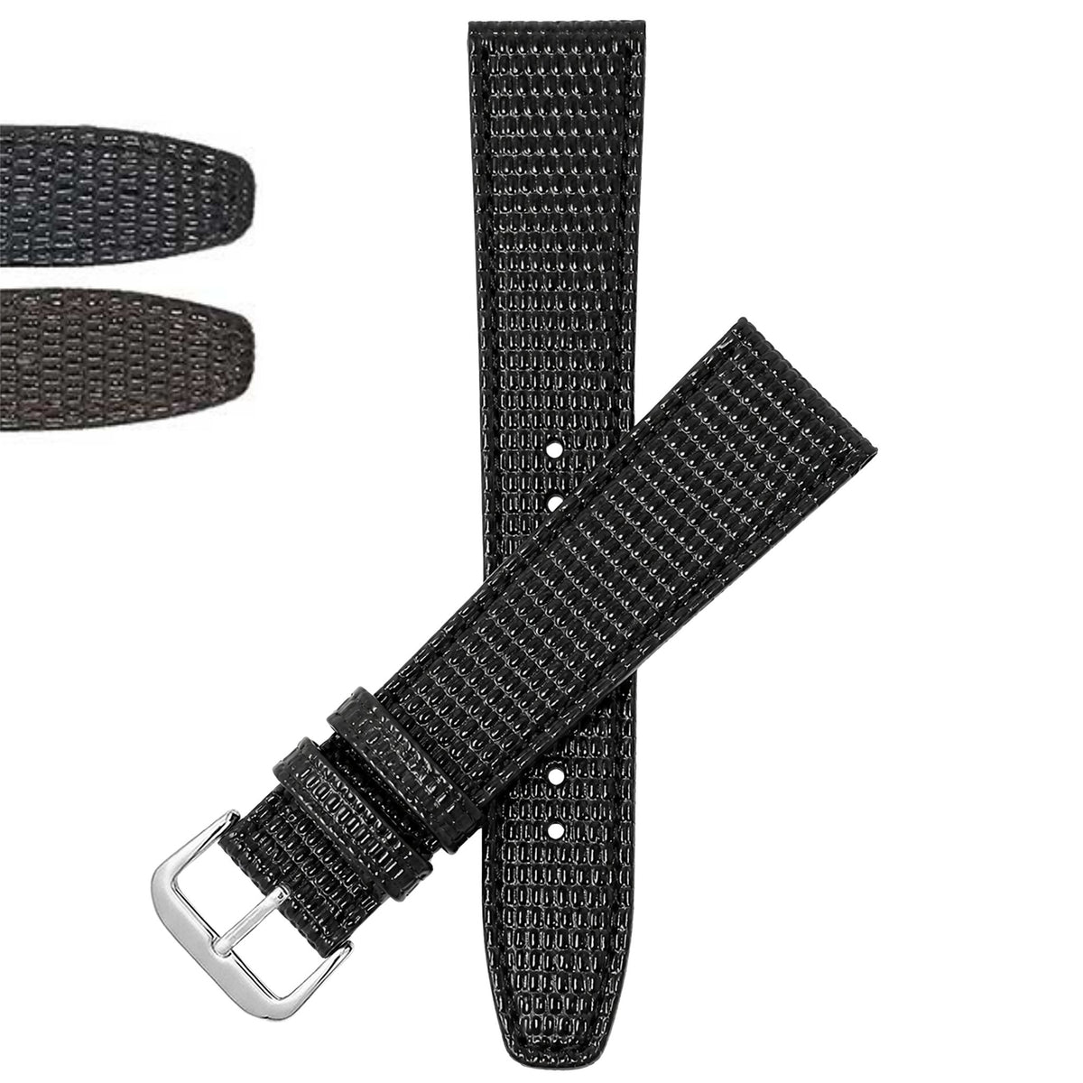 Bandini Leather Lizard Pattern Watch Band – 10mm 12mm 14mm 16mm 18mm 20mm