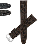 Bandini Leather Crocodile Pattern Watch Band – 10mm 12mm 14mm 16mm 18mm 20mm