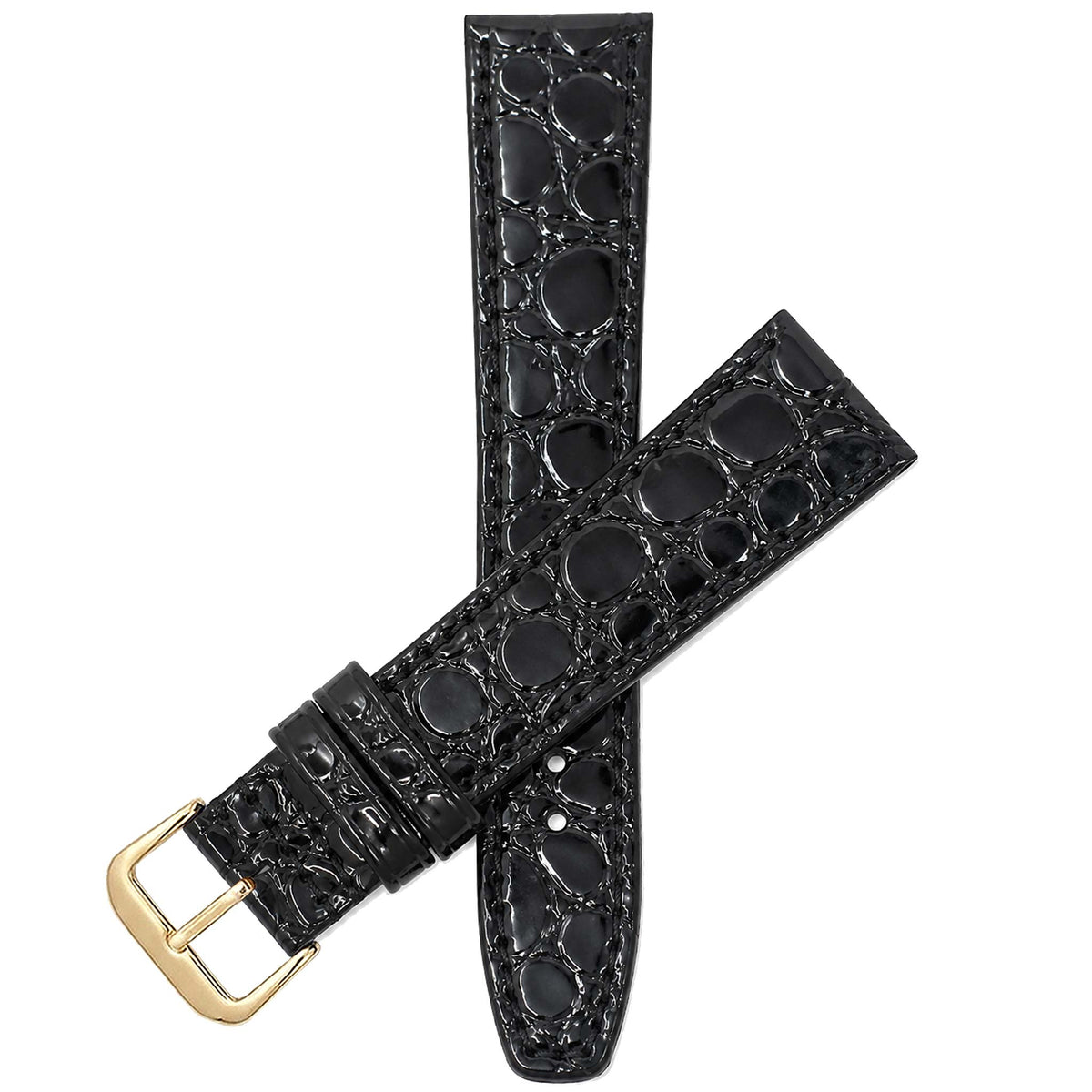 Bandini Leather Crocodile Pattern Watch Band – 10mm 12mm 14mm 16mm 18mm 20mm