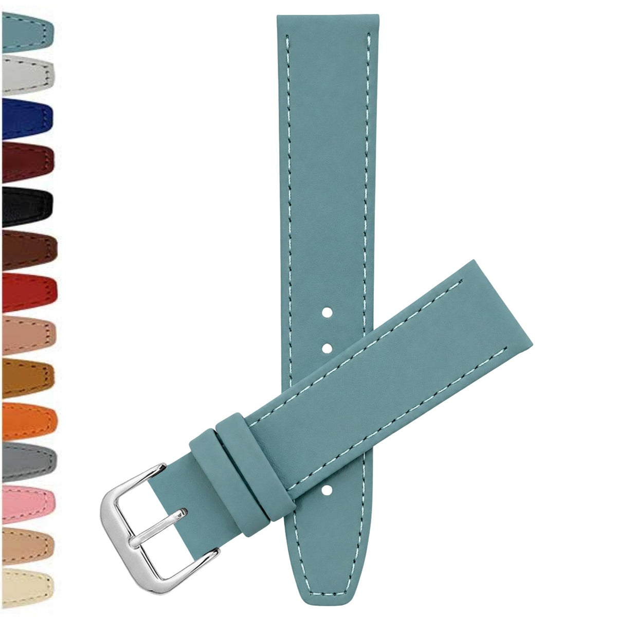 Bandini Thin Leather Watch Band – 12mm 14mm 16mm 18mm 20mm 22mm