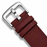 Burgundy / Silver Buckle