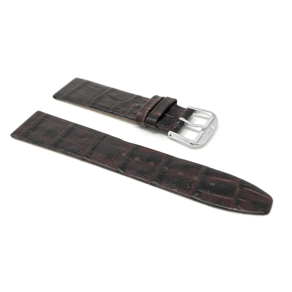 Bandini Leather Alligator Pattern Watch Band – 10mm 12mm 14mm 16mm 18mm 20mm