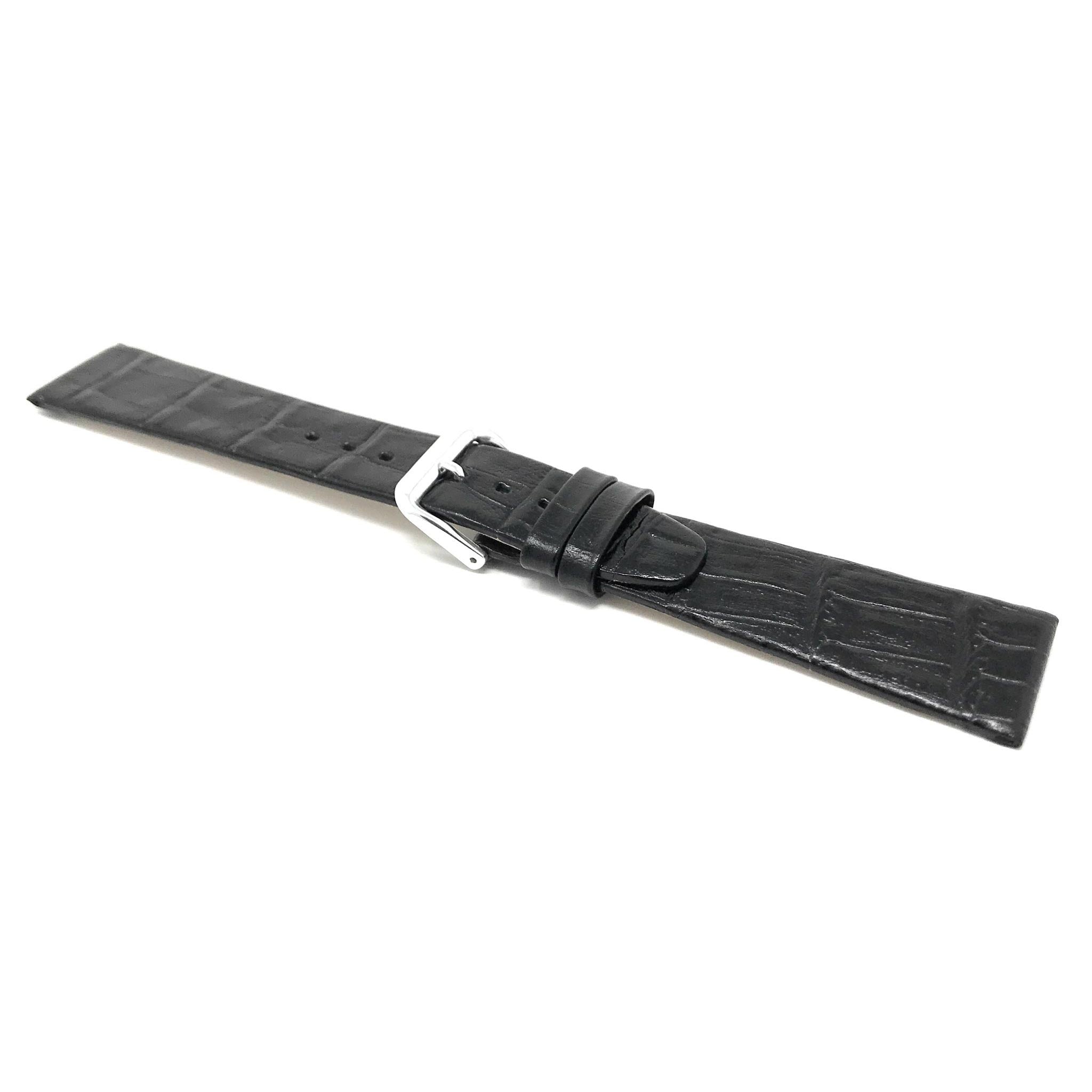 Bandini Leather Alligator Pattern Watch Band – 10mm 12mm 14mm 16mm 18mm 20mm