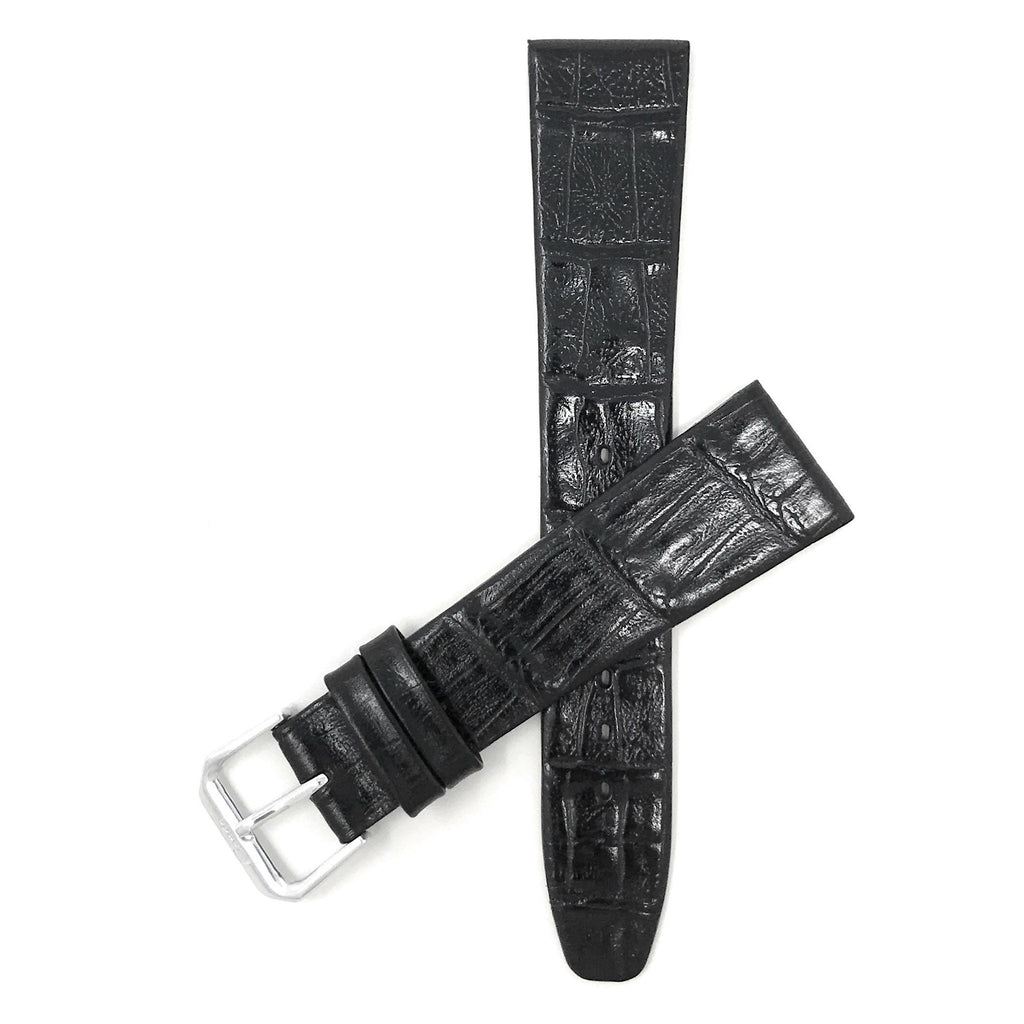 Bandini Leather Alligator Pattern Watch Band – 10mm 12mm 14mm 16mm 18mm 20mm