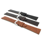 Bandini Leather Alligator Pattern Watch Band – 10mm 12mm 14mm 16mm 18mm 20mm