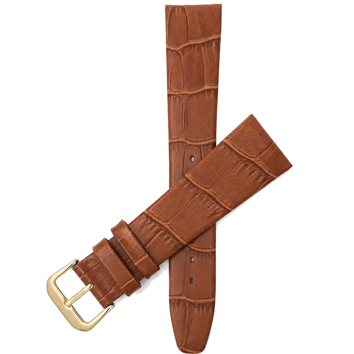 Bandini Leather Alligator Pattern Watch Band – 10mm 12mm 14mm 16mm 18mm 20mm