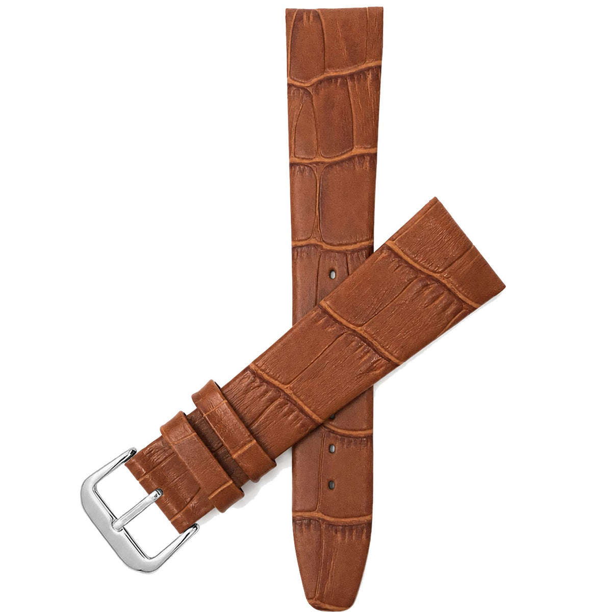 Bandini Leather Alligator Pattern Watch Band – 10mm 12mm 14mm 16mm 18mm 20mm