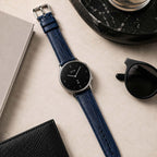 Bandini Classic Leather Lizard Pattern Watch Band for Men, Women, 10mm to 20mm