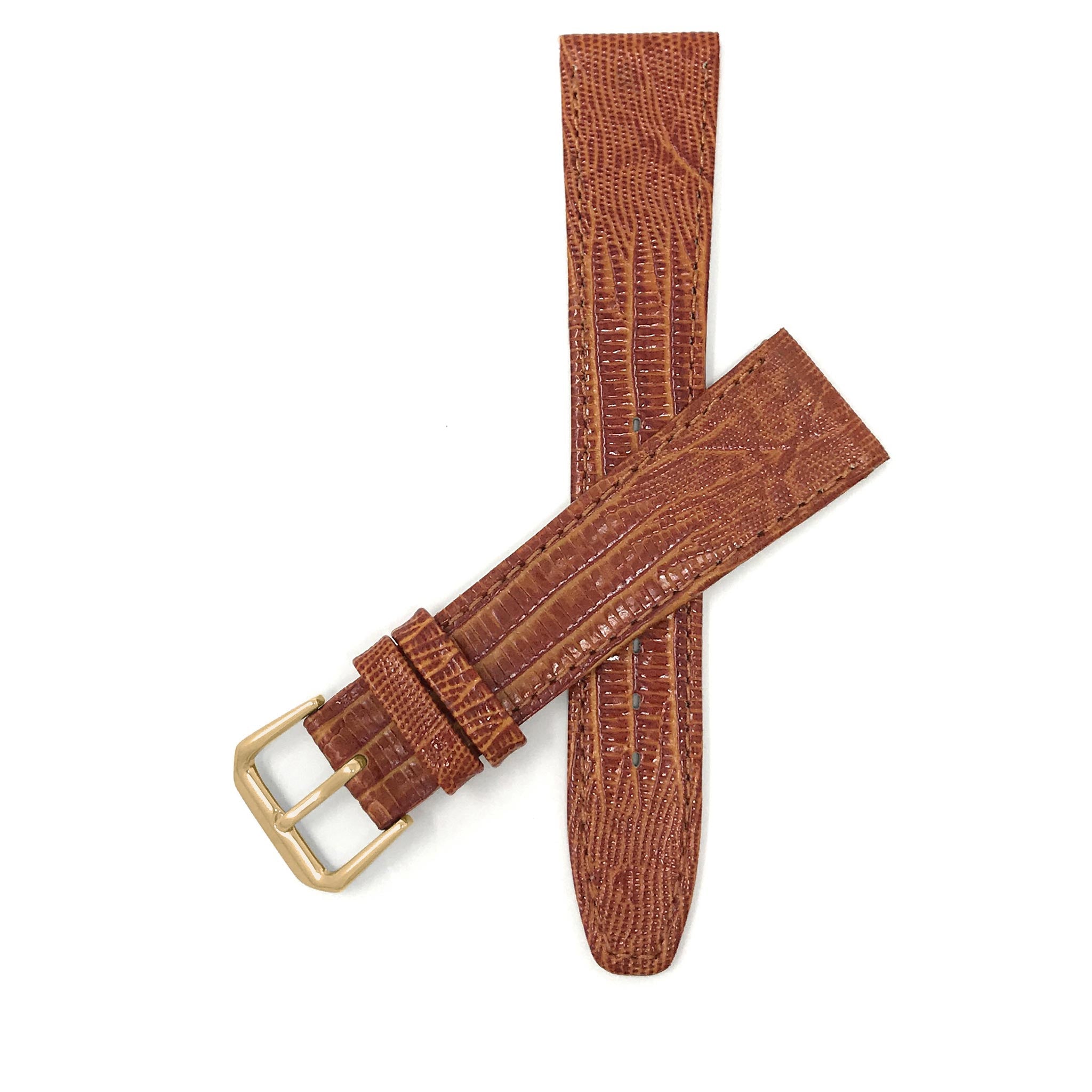Bandini Classic Leather Lizard Pattern Watch Band for Men, Women, 10mm to 20mm