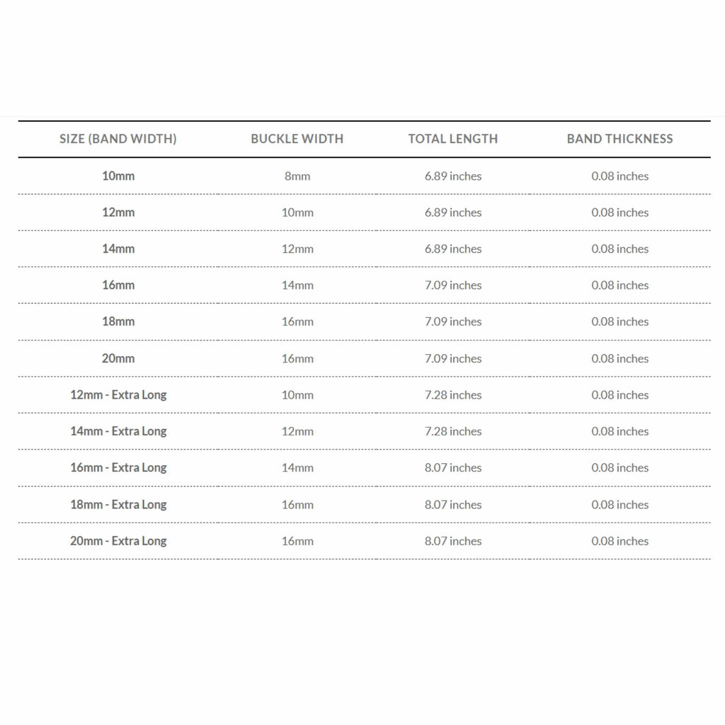 Bandini Leather Watch Band – 10mm 12mm 14mm 16mm 18mm 20mm