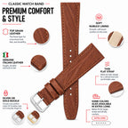Bandini Leather Watch Band – 10mm 12mm 14mm 16mm 18mm 20mm