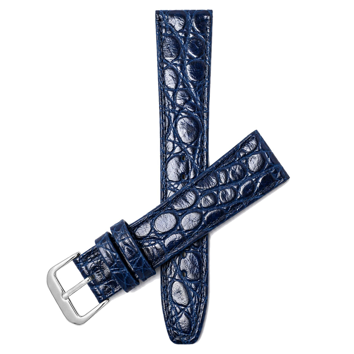 Bandini Leather Crocodile Pattern Watch Band – 10mm 12mm 14mm 16mm 18mm 20mm