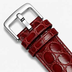 Burgundy / Silver Buckle