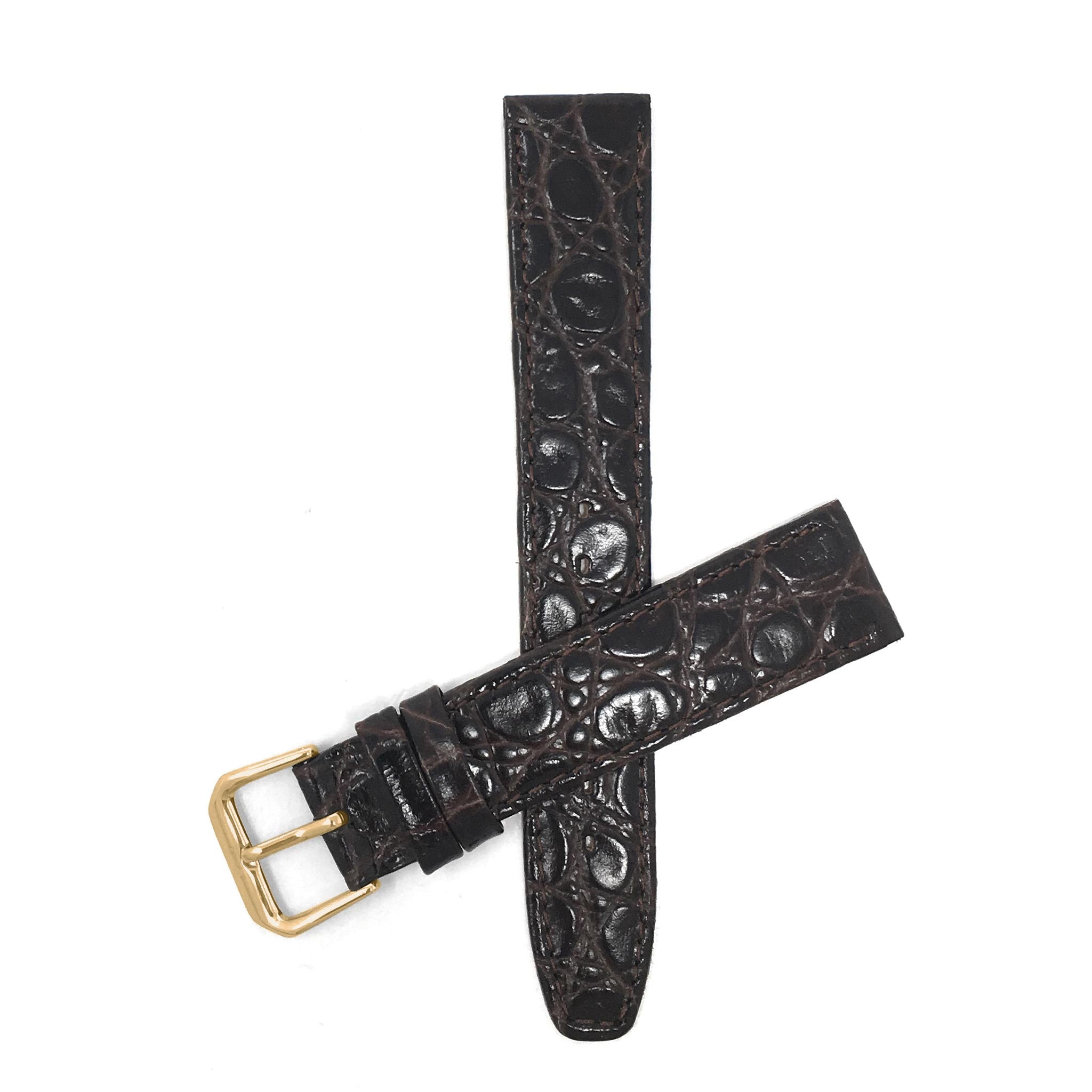 Bandini Leather Crocodile Pattern Watch Band – 10mm 12mm 14mm 16mm 18mm 20mm