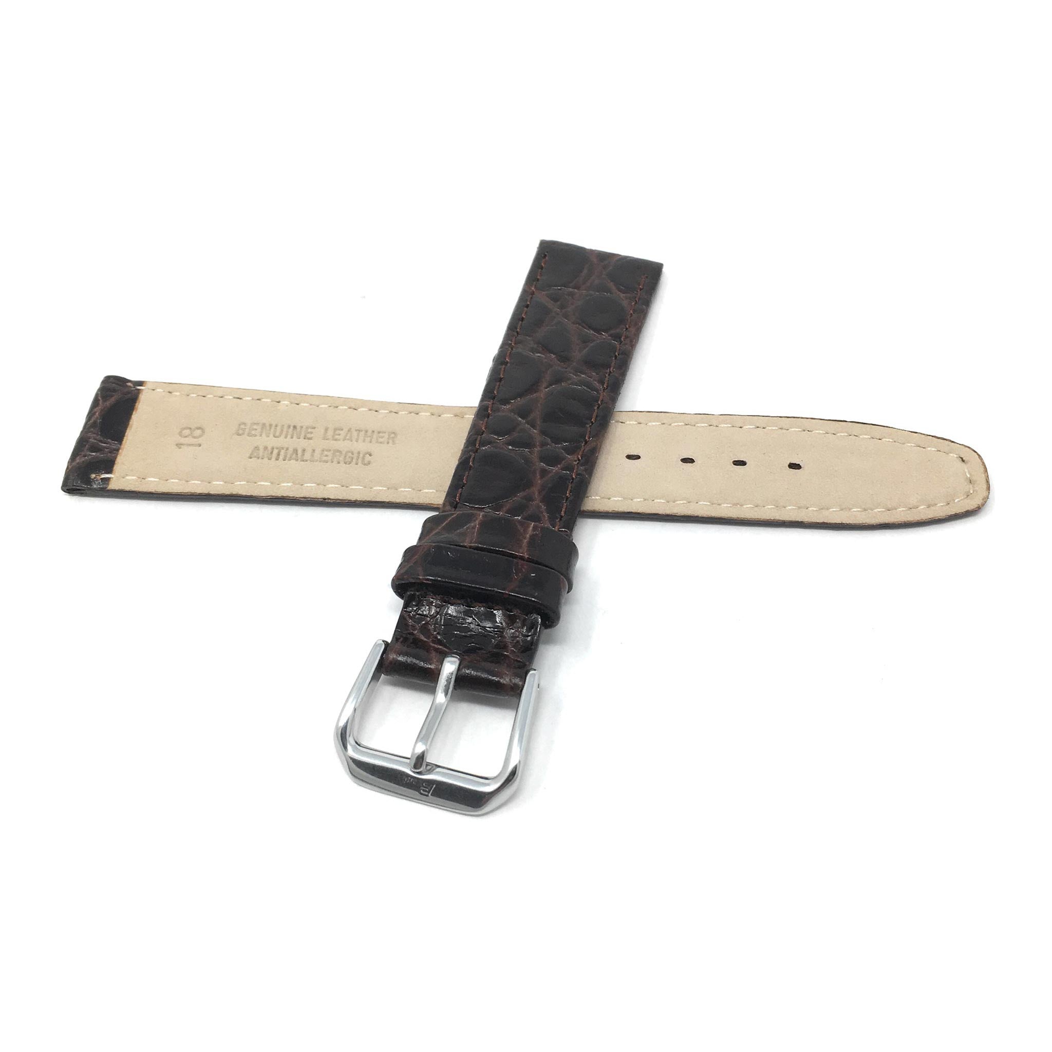 Bandini Leather Crocodile Pattern Watch Band – 10mm 12mm 14mm 16mm 18mm 20mm