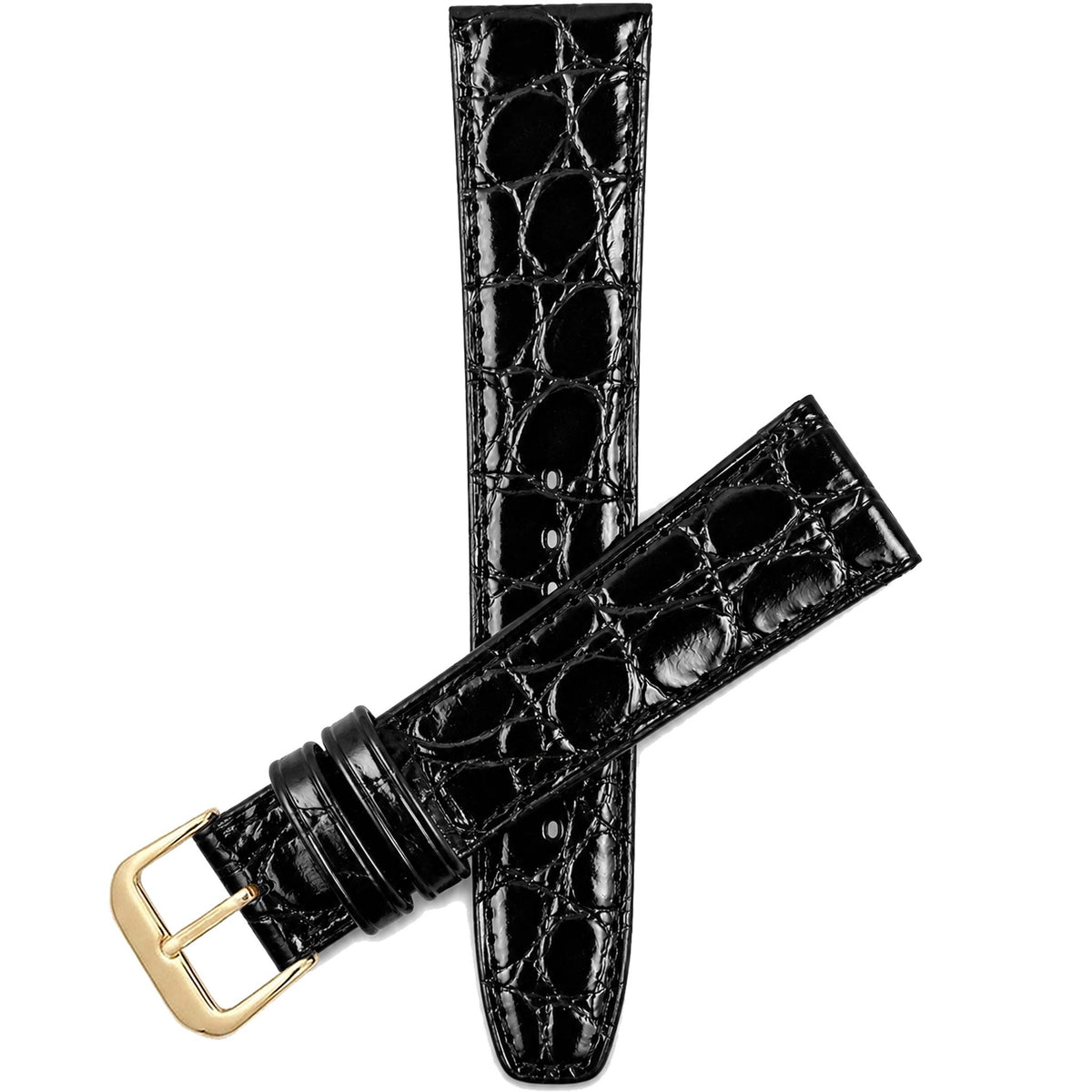 Bandini Leather Crocodile Pattern Watch Band – 10mm 12mm 14mm 16mm 18mm 20mm
