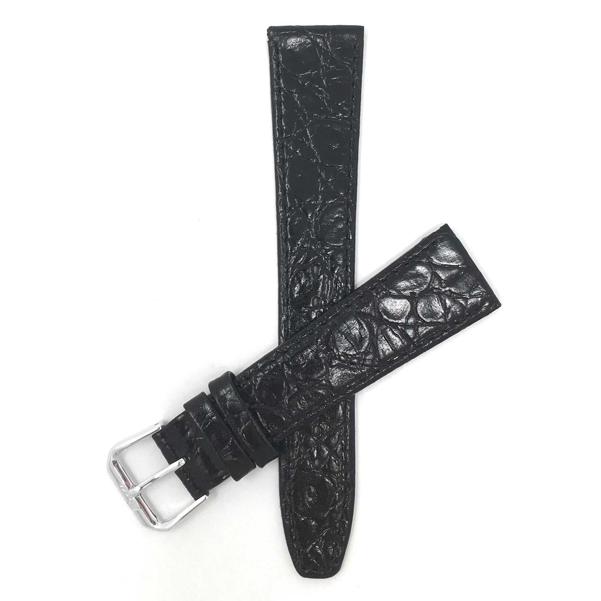 Bandini Leather Crocodile Pattern Watch Band – 10mm 12mm 14mm 16mm 18mm 20mm
