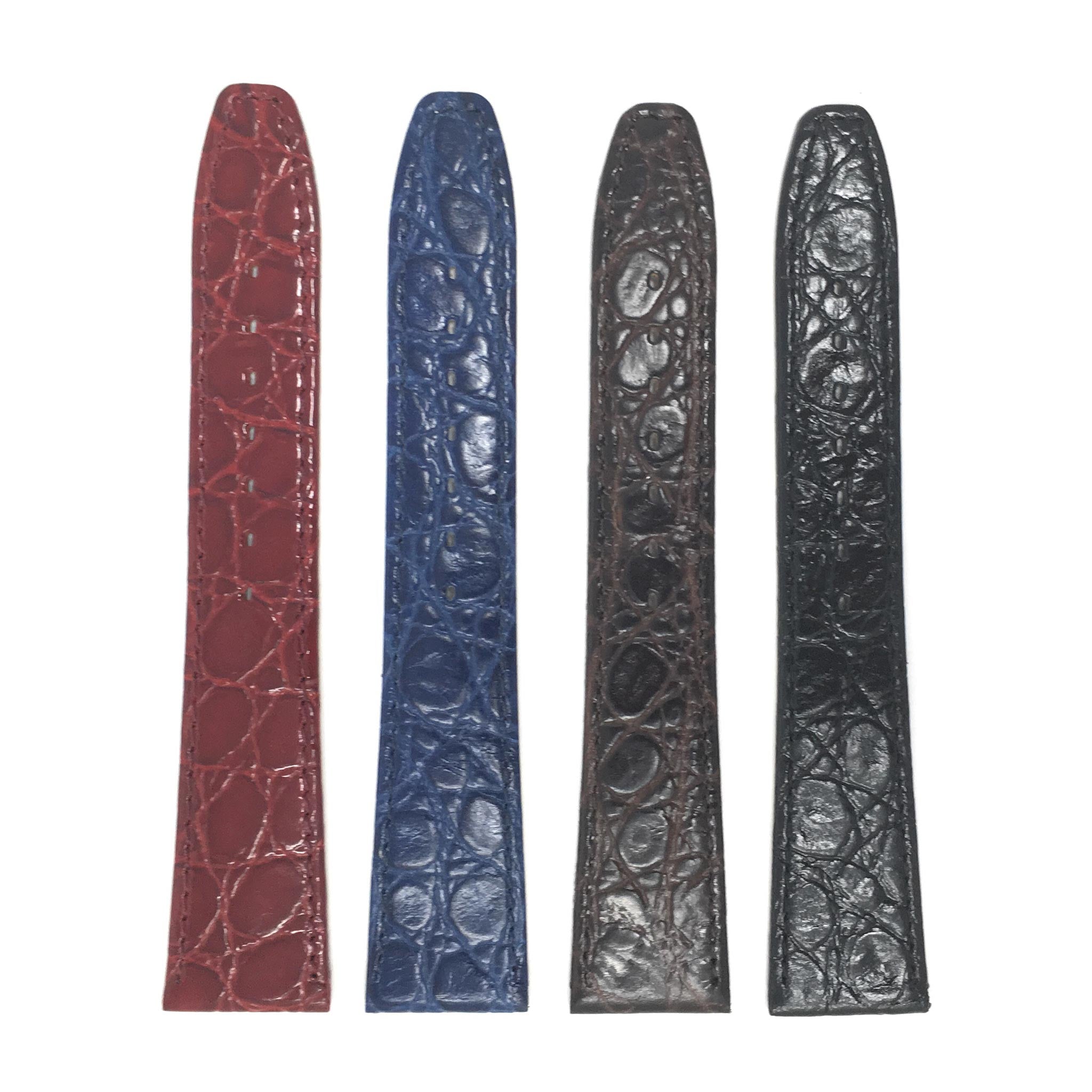 Bandini Leather Crocodile Pattern Watch Band – 10mm 12mm 14mm 16mm 18mm 20mm