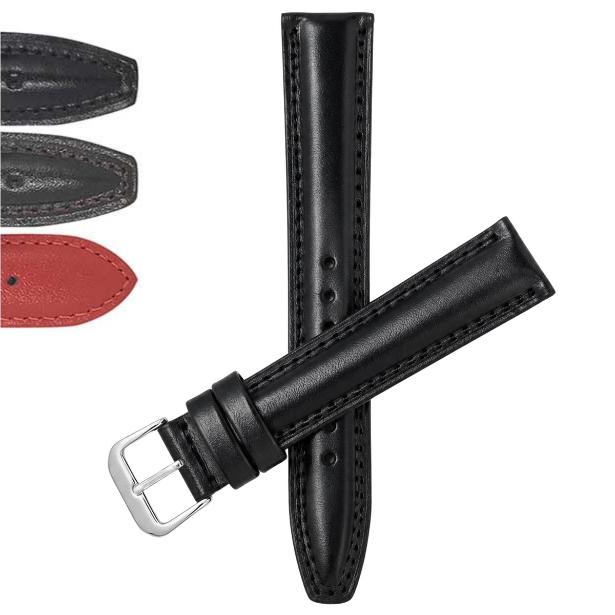 Bandini Leather Classic Watch Band - Short, Standard, Long, Extra Long