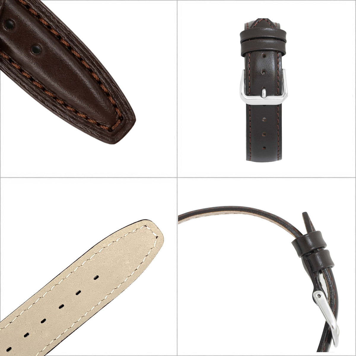 Bandini Leather Classic Watch Band - Short, Standard, Long, Extra Long