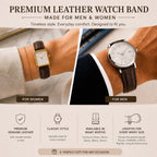 Bandini Leather Classic Watch Band - Short, Standard, Long, Extra Long