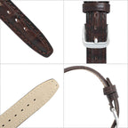 Bandini Extra Long (XL) Leather Watch Band, Alligator Pattern Strap - 12mm to 20mm