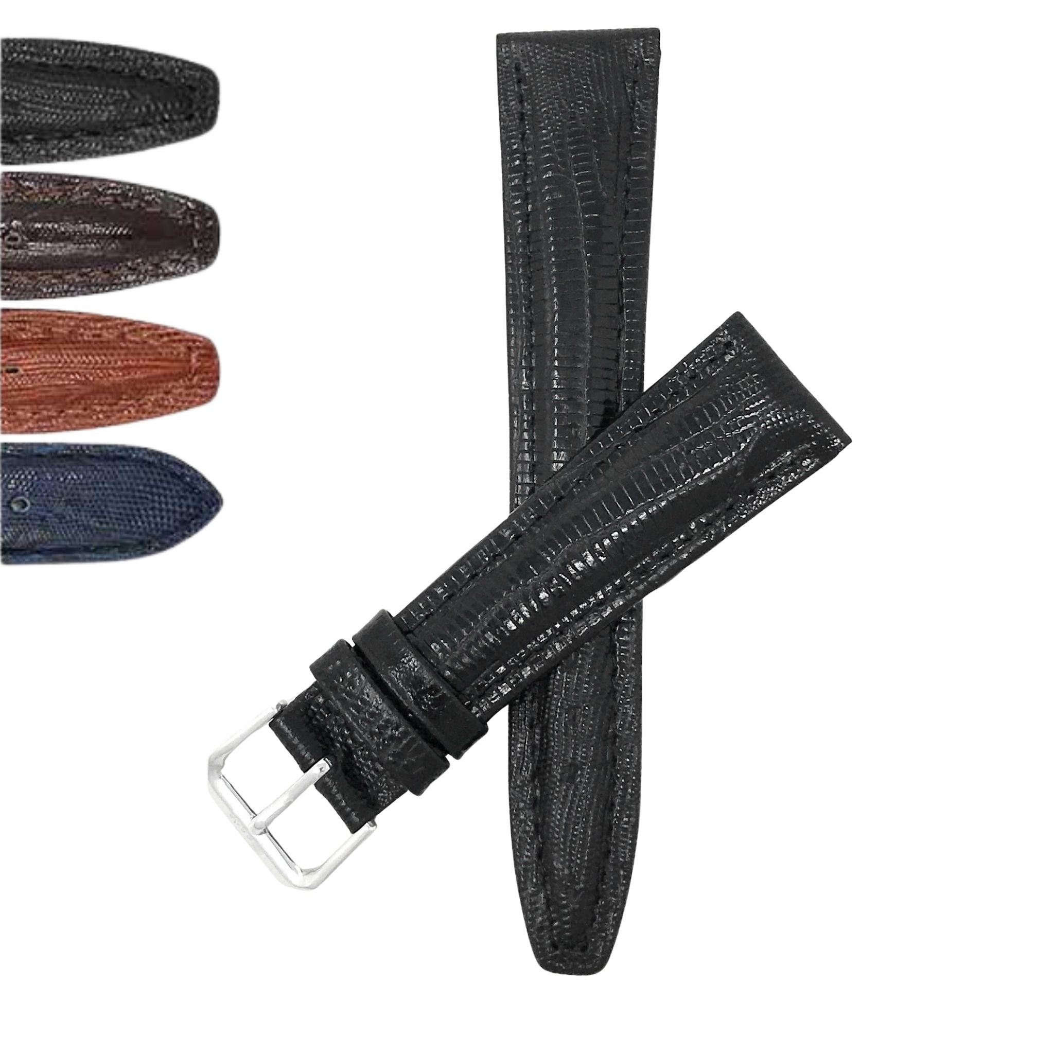 Bandini Leather Lizard Pattern Watch Band – 12mm 14mm 16mm 18mm 20mm