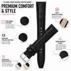 Bandini Leather Lizard Pattern Watch Band – 12mm 14mm 16mm 18mm 20mm
