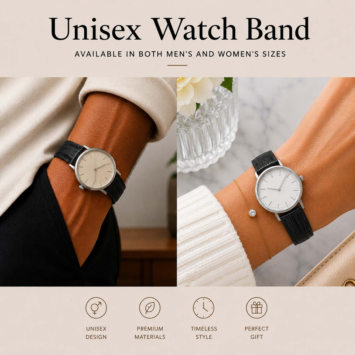 Bandini Leather Lizard Pattern Watch Band – 12mm 14mm 16mm 18mm 20mm