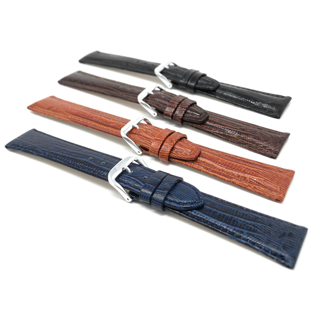 Bandini Leather Lizard Pattern Watch Band – 12mm 14mm 16mm 18mm 20mm