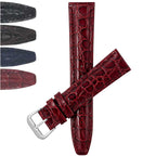 Bandini Leather Crocodile Pattern Watch Band – 12mm 14mm 16mm 18mm 20mm