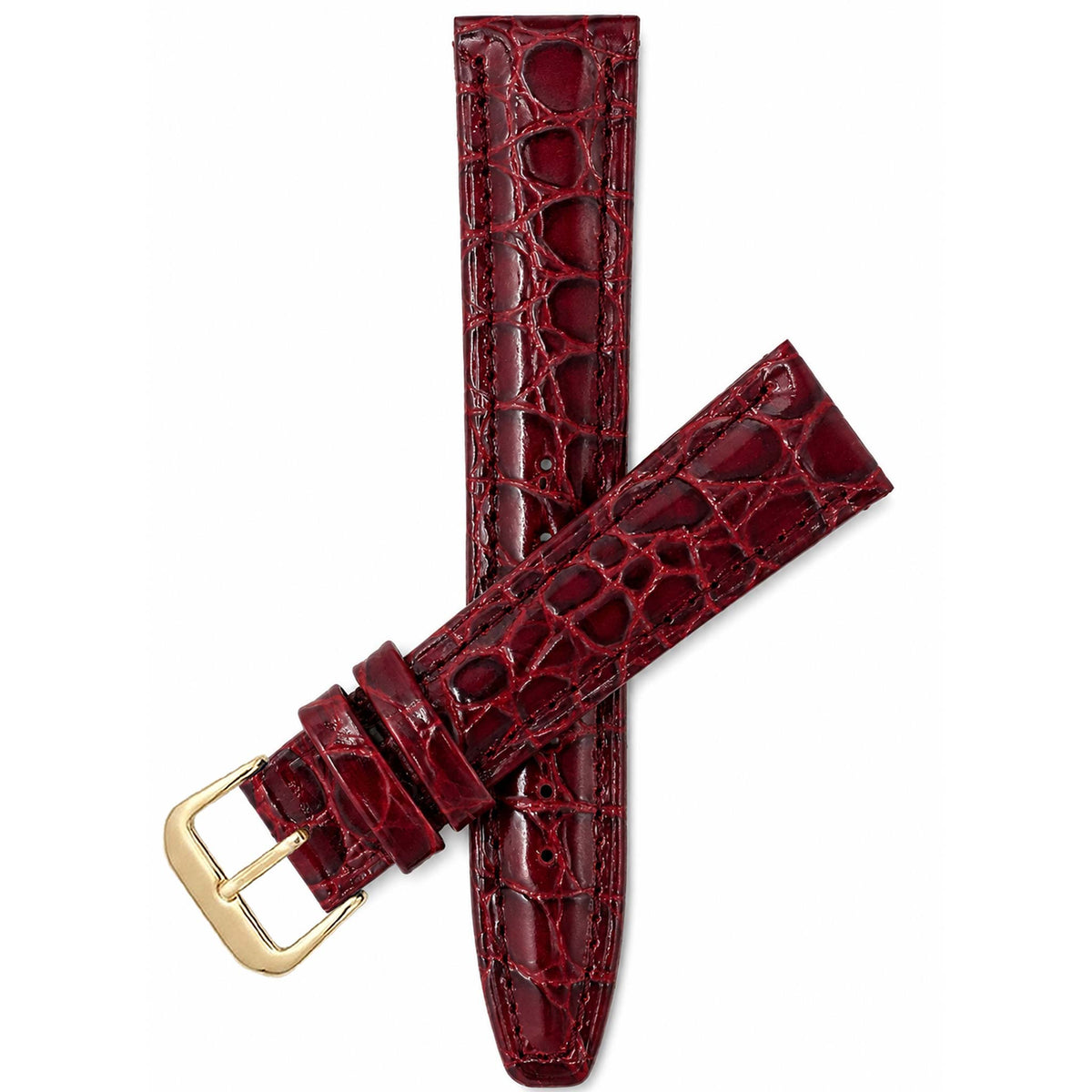 Bandini Leather Crocodile Pattern Watch Band – 12mm 14mm 16mm 18mm 20mm