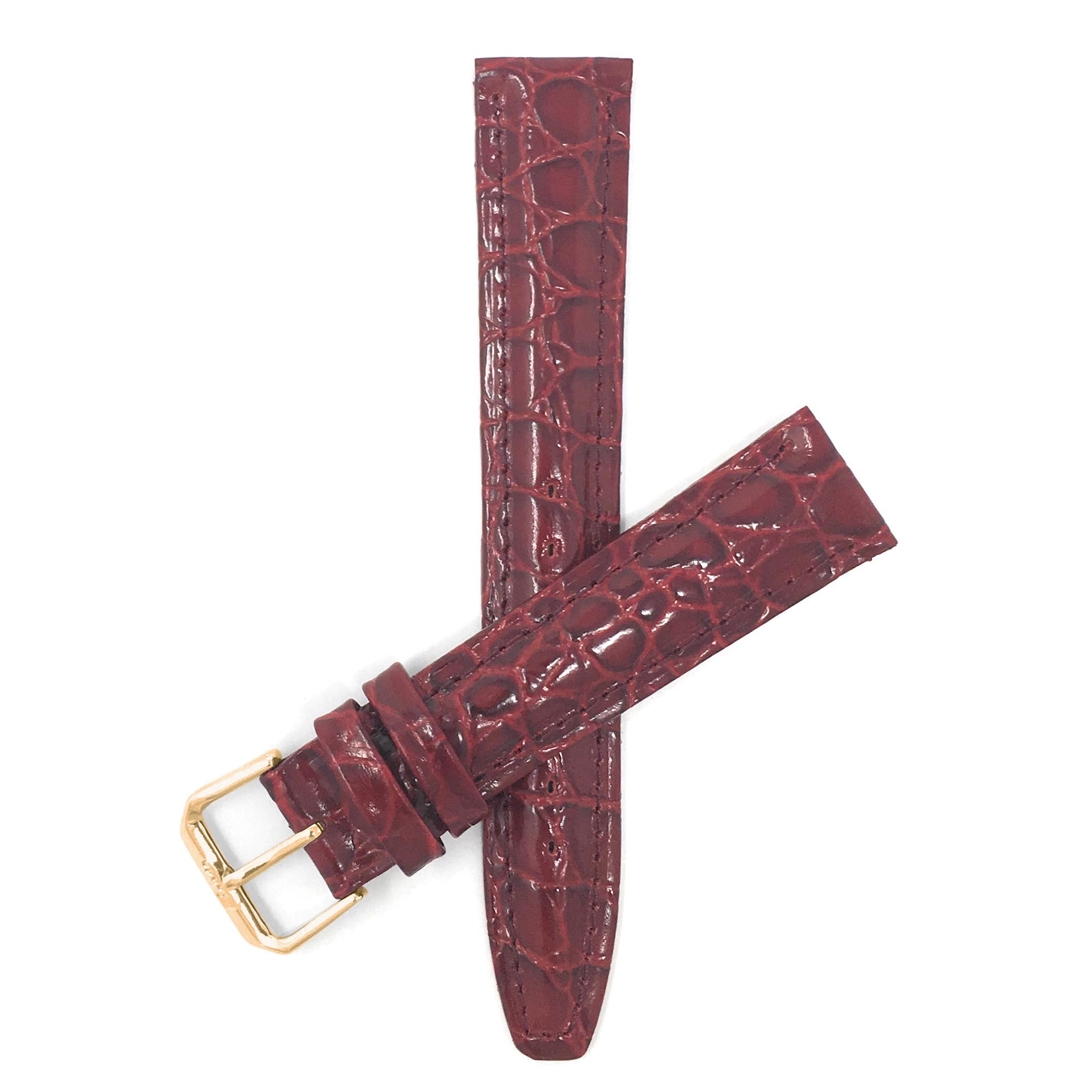 Bandini Leather Crocodile Pattern Watch Band – 12mm 14mm 16mm 18mm 20mm