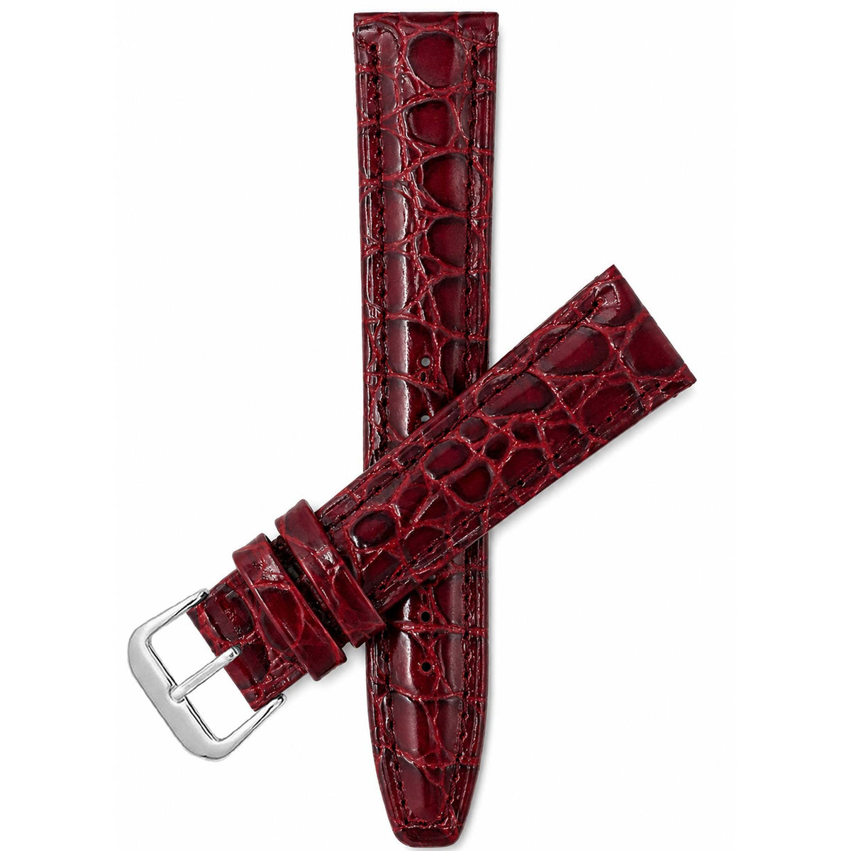Bandini Leather Crocodile Pattern Watch Band – 12mm 14mm 16mm 18mm 20mm