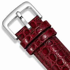 Burgundy / Silver Buckle