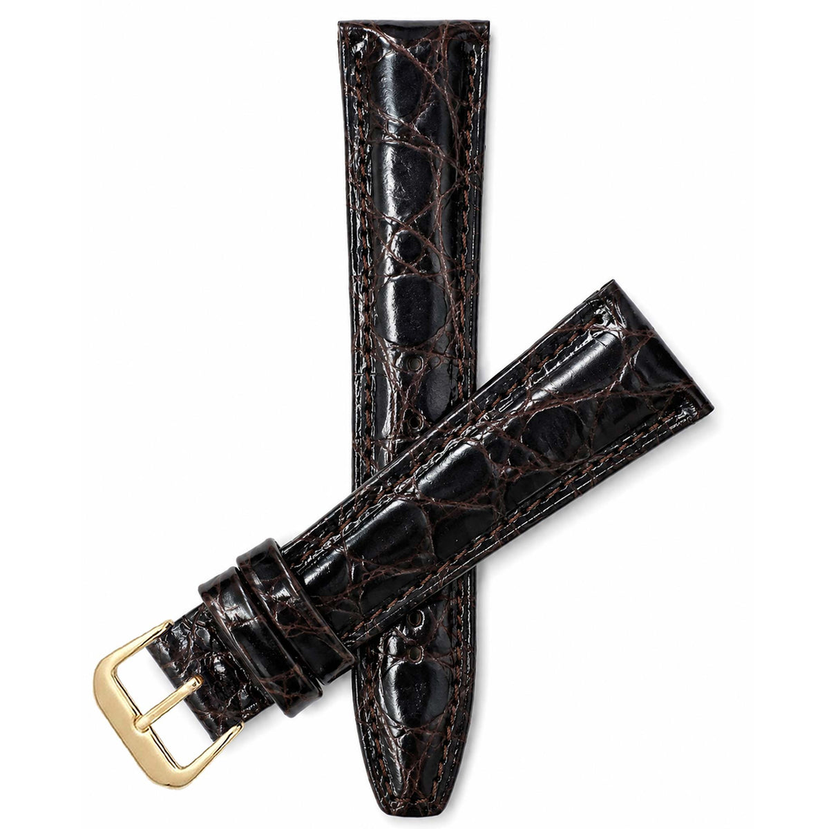 Bandini Leather Crocodile Pattern Watch Band – 12mm 14mm 16mm 18mm 20mm