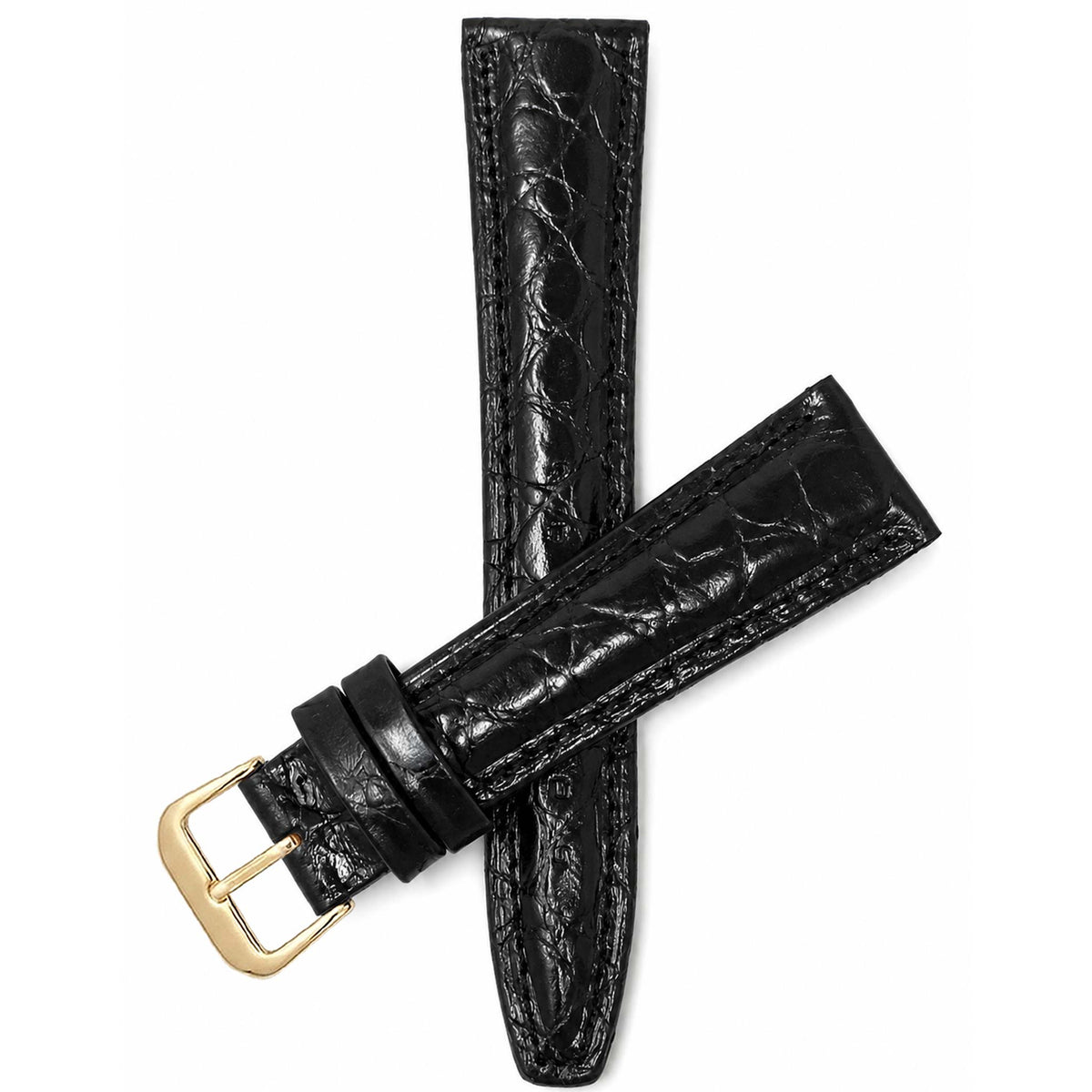 Bandini Leather Crocodile Pattern Watch Band – 12mm 14mm 16mm 18mm 20mm