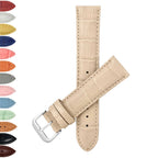 Bandini Leather Alligator Pattern Watch Band – 12mm to 20mm - Unisex