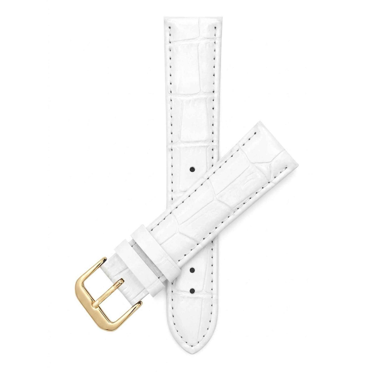 Bandini Leather Alligator Pattern Watch Band – 12mm to 20mm - Unisex
