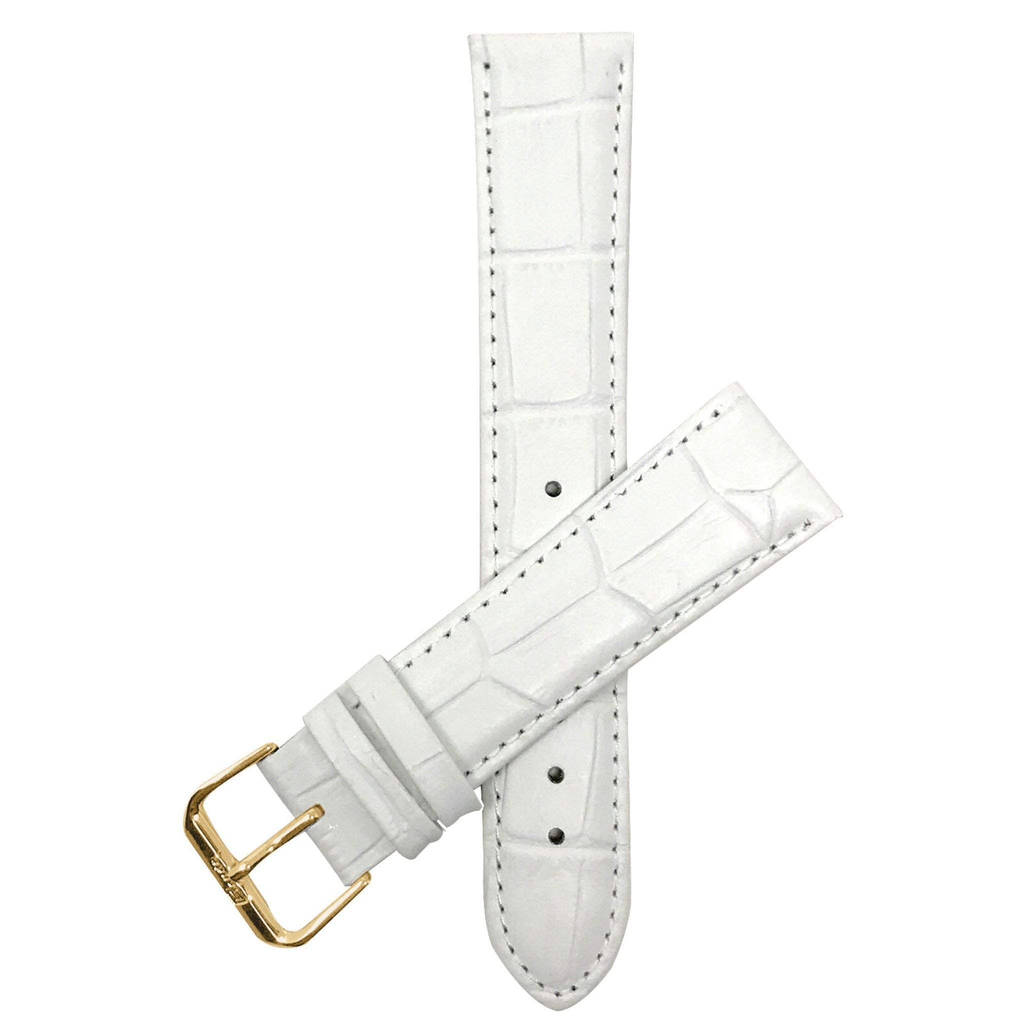 Bandini Leather Alligator Pattern Watch Band – 12mm to 22mm - Unisex
