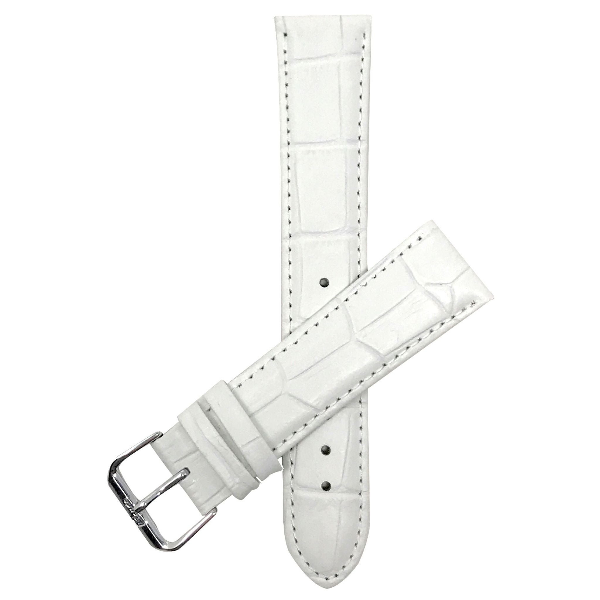 Bandini Leather Alligator Pattern Watch Band – 12mm to 22mm - Unisex