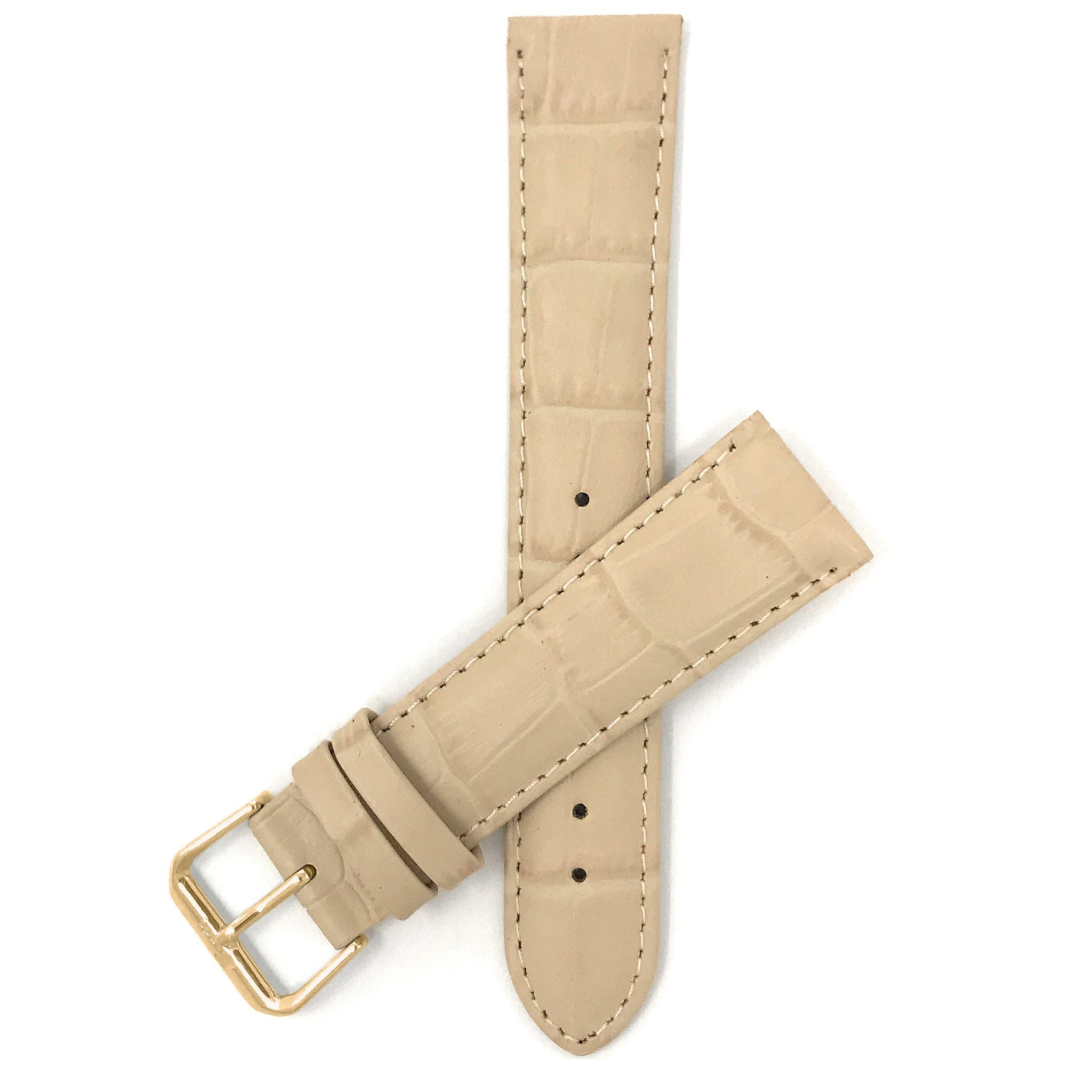 Bandini Leather Alligator Pattern Watch Band – 12mm to 22mm - Unisex