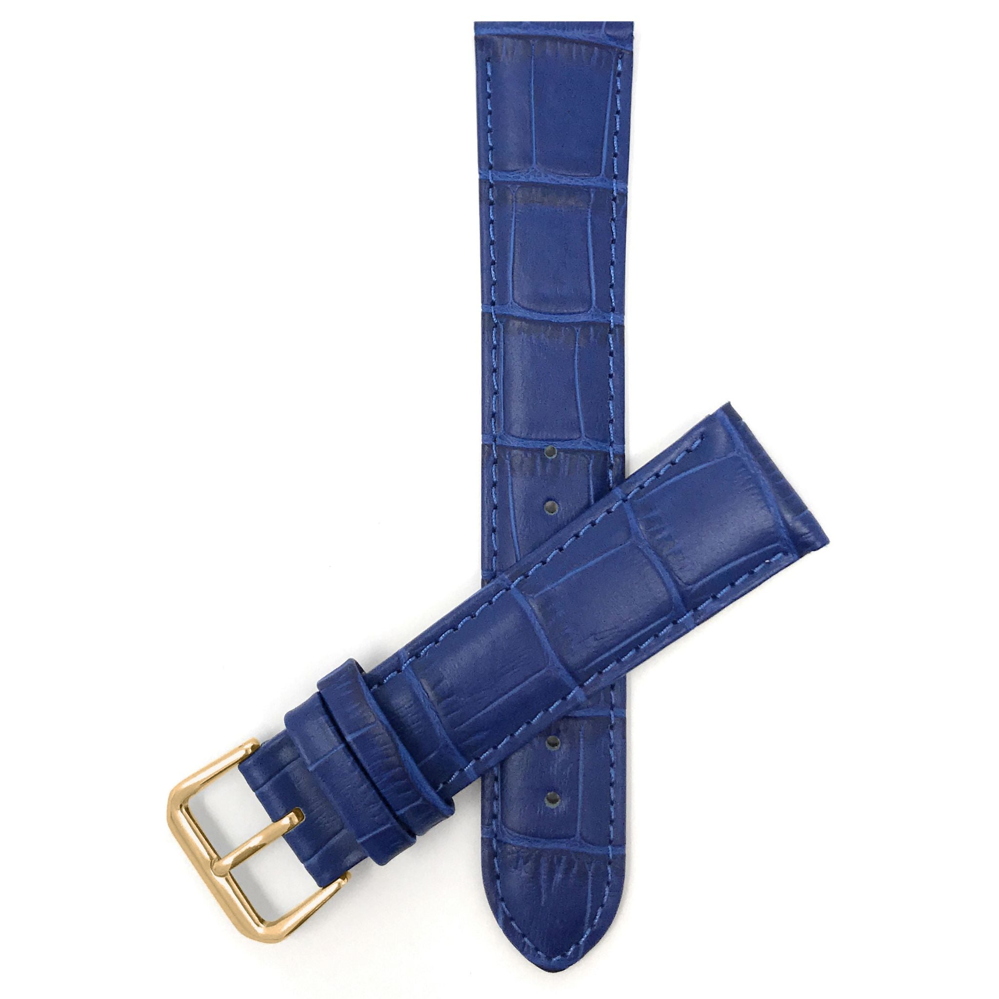 Bandini Leather Alligator Pattern Watch Band – 12mm to 22mm - Unisex