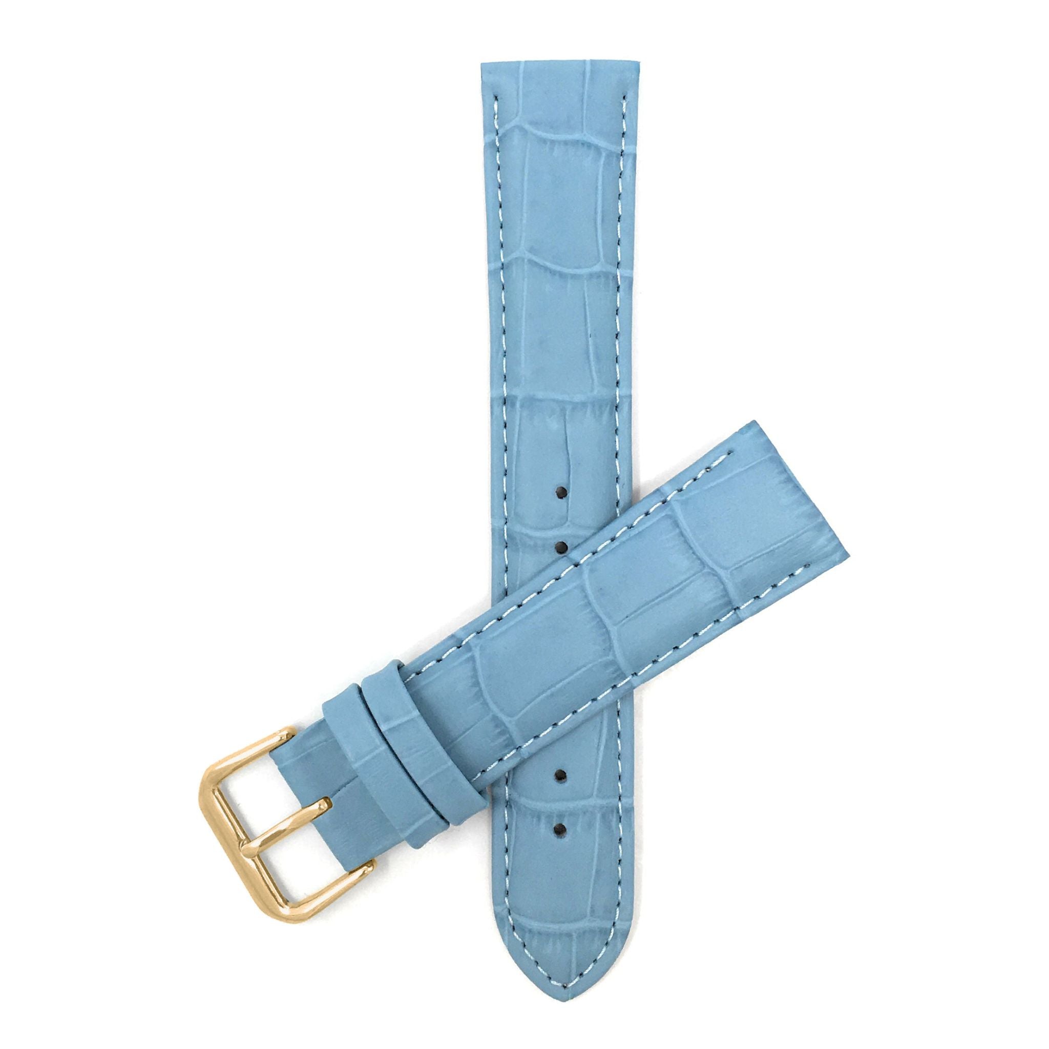 Bandini Leather Alligator Pattern Watch Band – 12mm to 22mm - Unisex